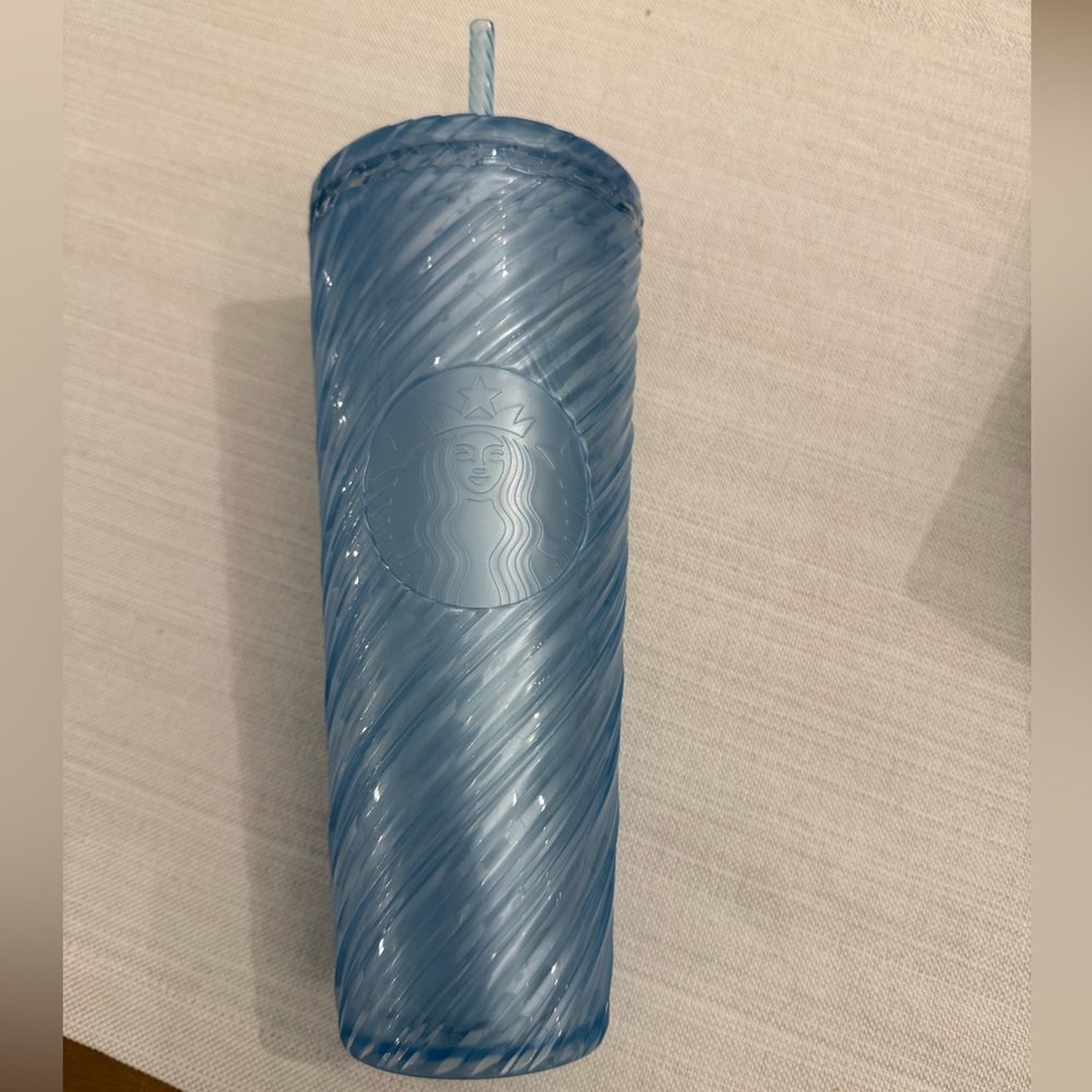 NEW Starbucks Summer 2024 Blue Swirl Venti Tumbler